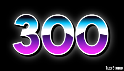 300 Text Effect