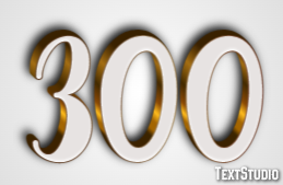 300 Text effect