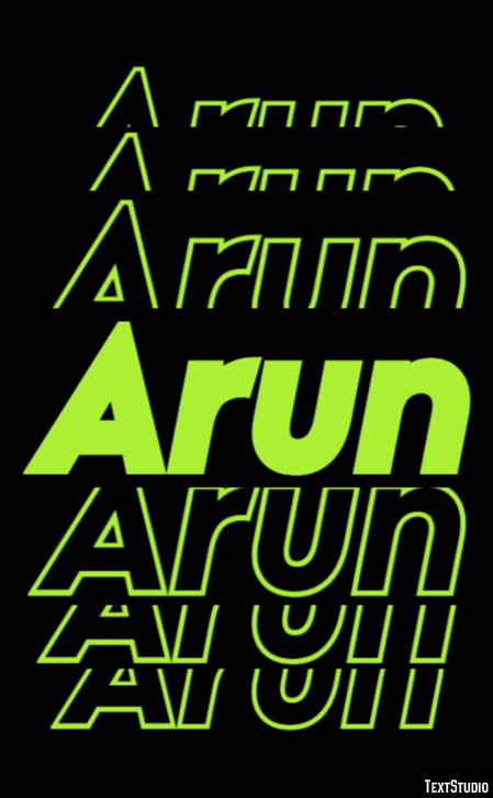 Arun Effetto testo