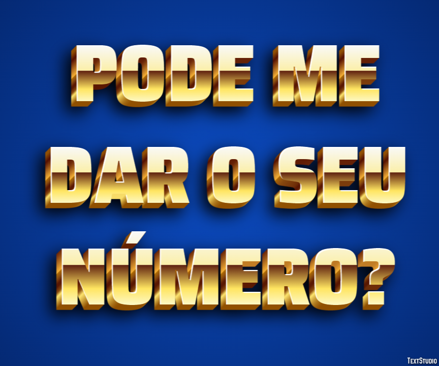 Pode me dar o seu número? Efeito do texto