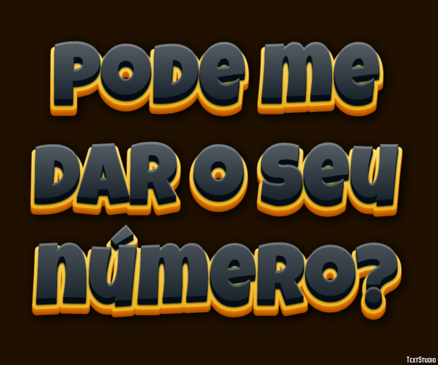 Pode me dar o seu número? Efeito do texto