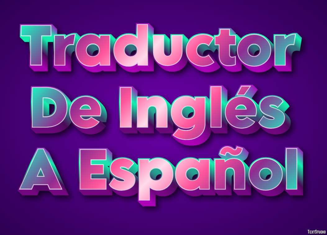 Traductor De Inglés A Español Tekst effect