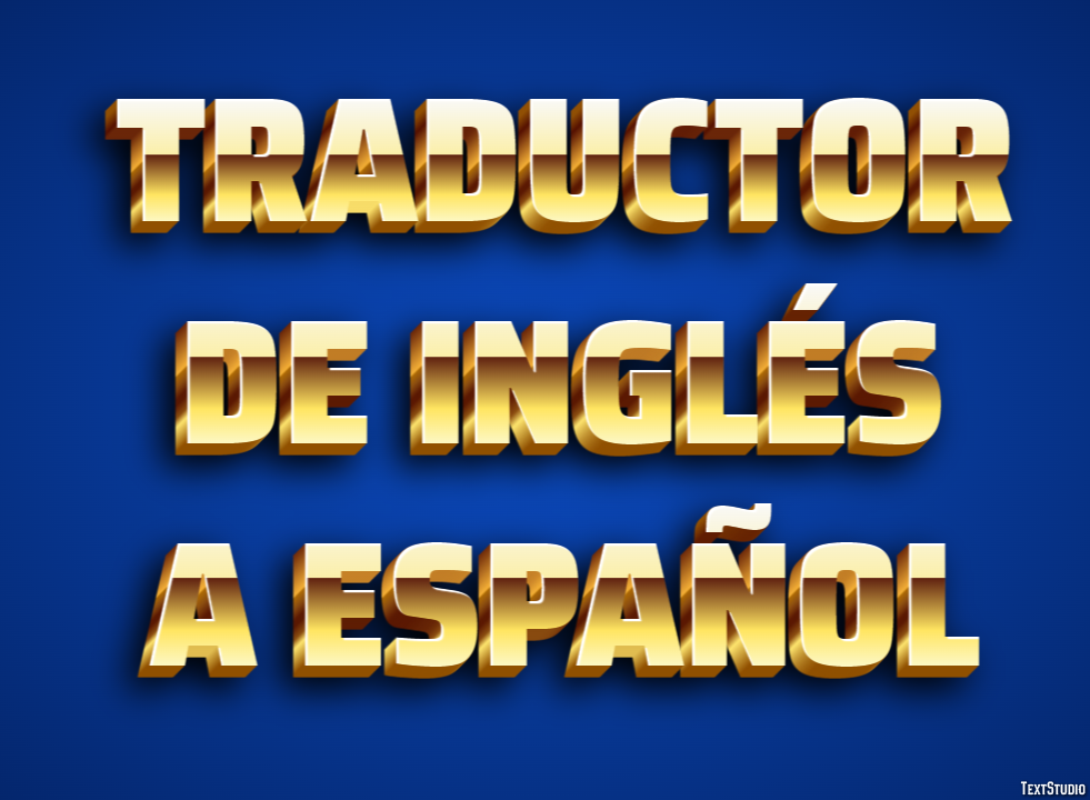Traductor De Inglés A Español Tekst effect