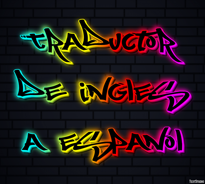 Traductor De Inglés A Español Tekst effect