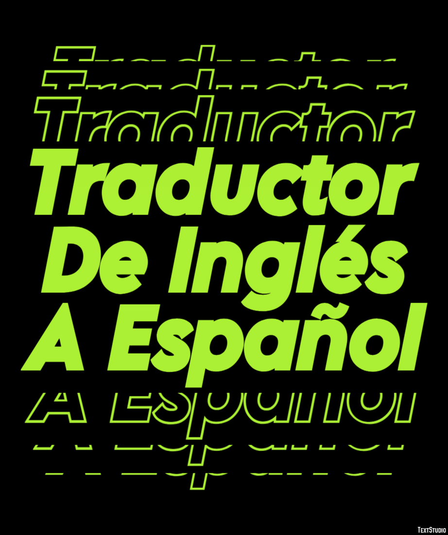 Traductor De Inglés A Español Tekst effect