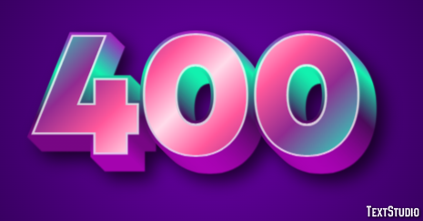 400 Text Effect