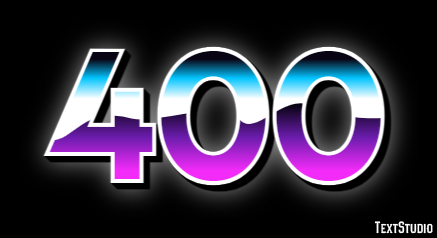 400 Text Effect