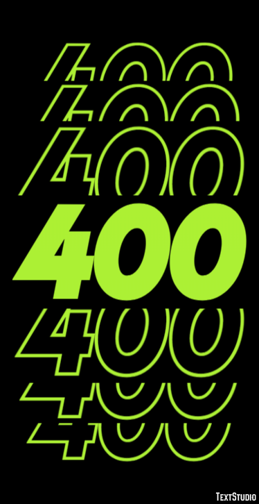 400 Text Effect