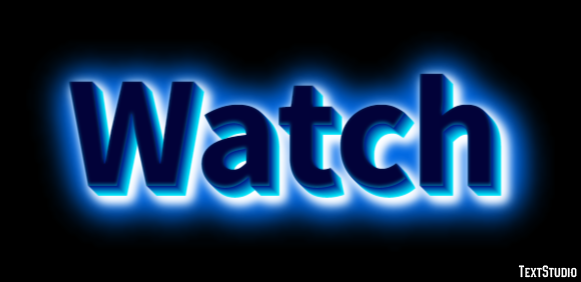 Watch Эффект текста
