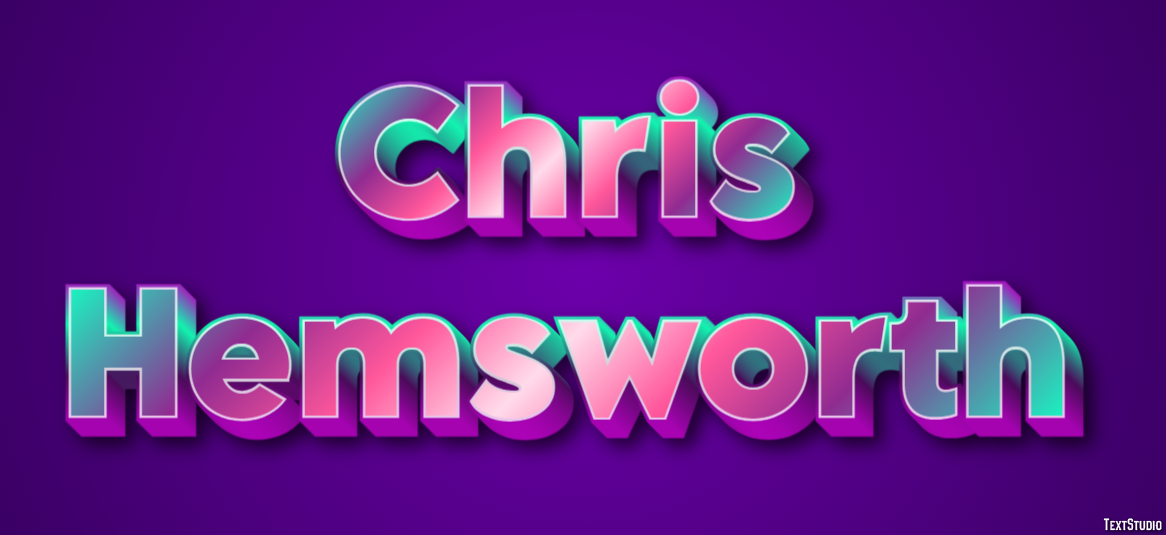 Chris Hemsworth Text Effect