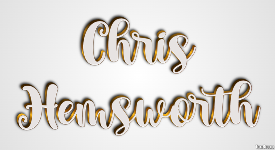 Chris Hemsworth Text Effect