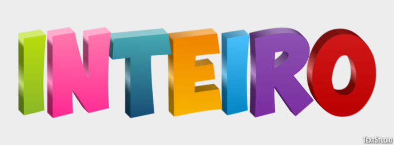 Inteiro Efeito de texto