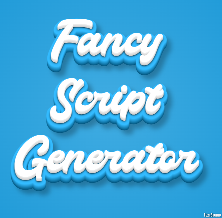 Fancy Script Generator Эффект текста