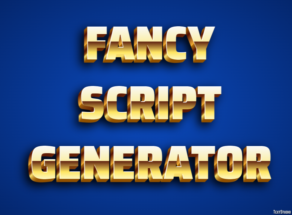 Fancy Script Generator Эффект текста