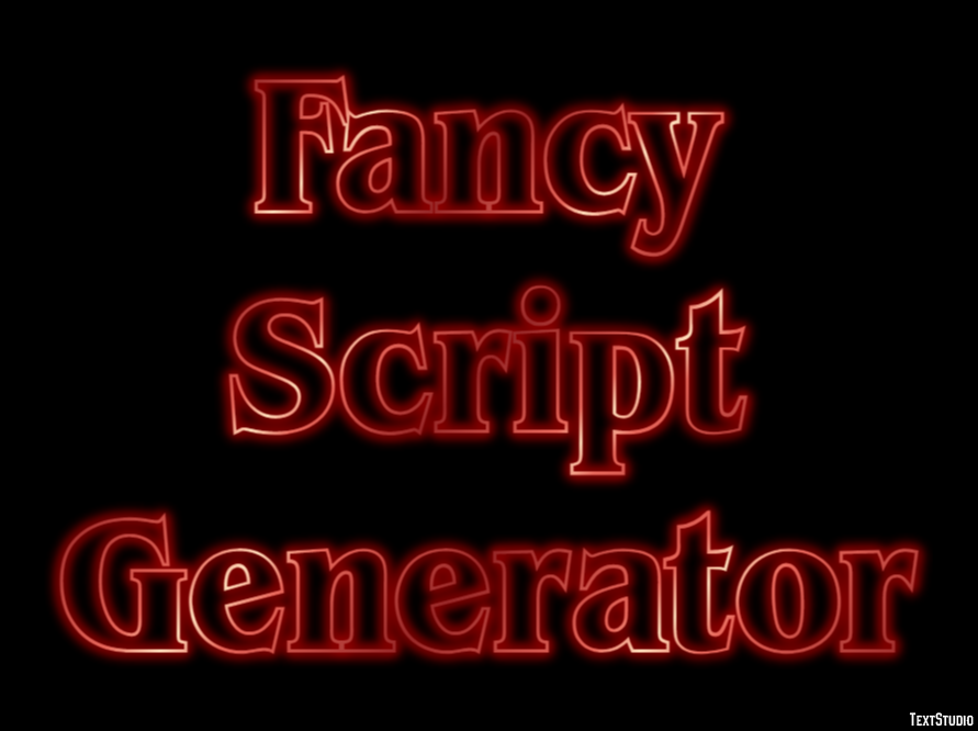 Fancy Script Generator Эффект текста