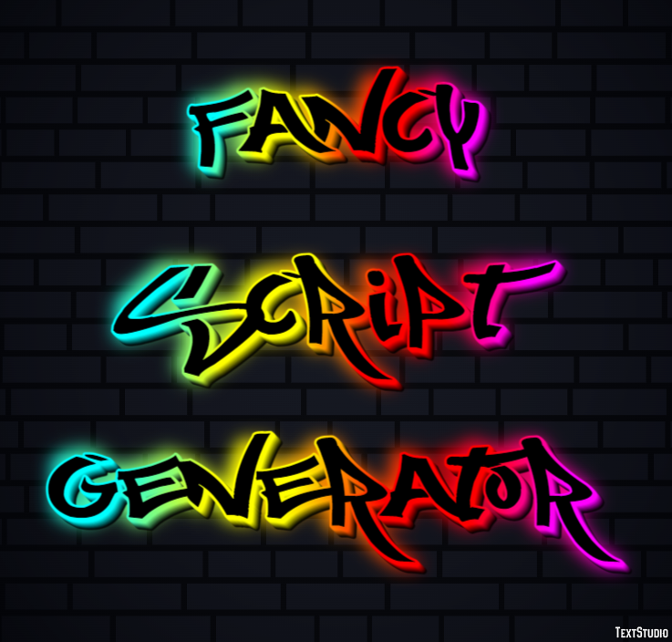 Fancy Script Generator Эффект текста
