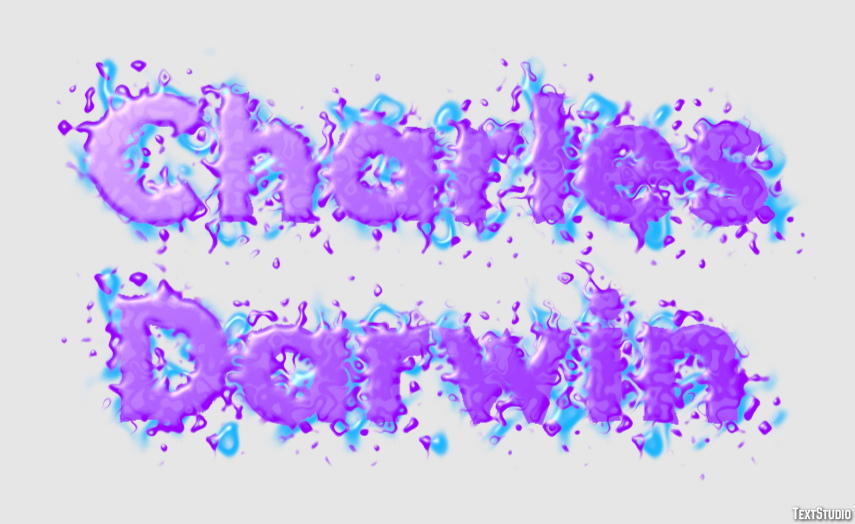 Charles Darwin Efeito de texto