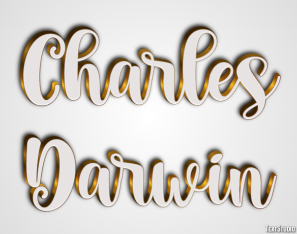 Charles Darwin Effetto testo