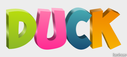 Duck Texteffekt