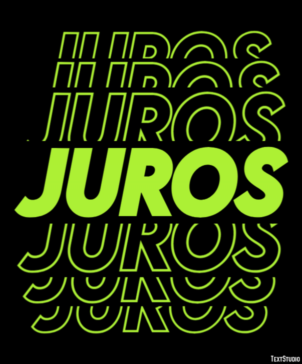 Juros Efeito de texto