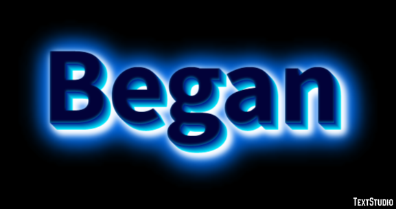 Began Efekt tekstowy