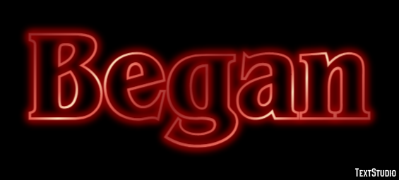 Began Text Effect
