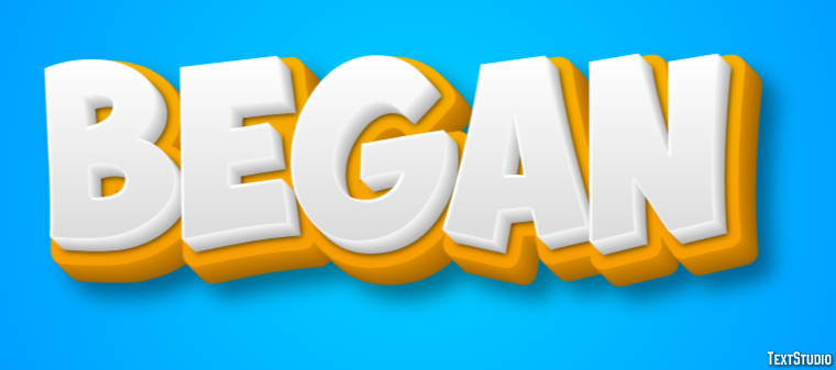 Began Text Effect