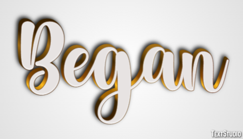 Began Text Effect