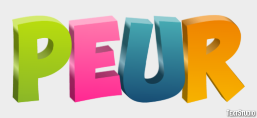 Peur Effet de texte