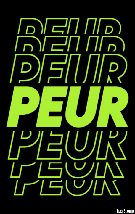 Peur Effet de texte