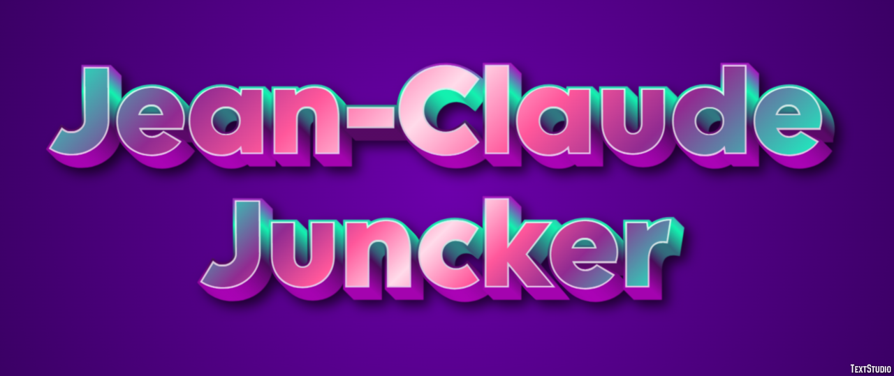 Jean-Claude Juncker Text effect