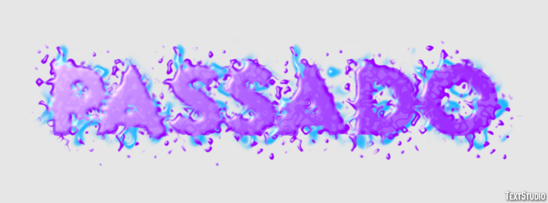 Passado Text effect