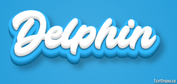 Delphin Text Effect