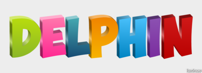 Delphin Texteffekt