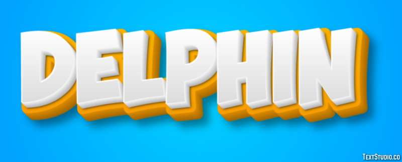 Delphin Texteffekt