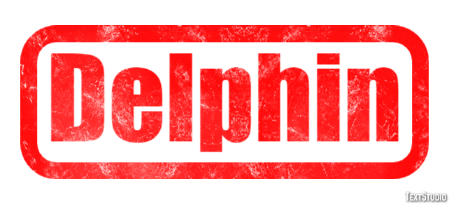 Delphin Texteffekt