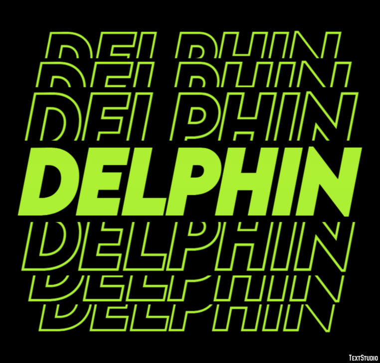 Delphin Text Effect