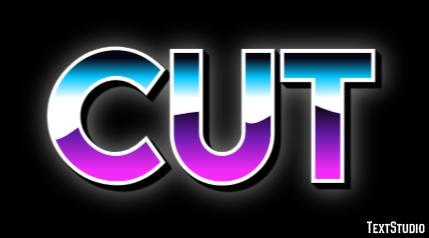 Cut テキスト効果