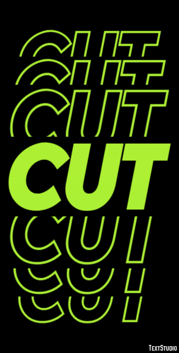 Cut テキスト効果