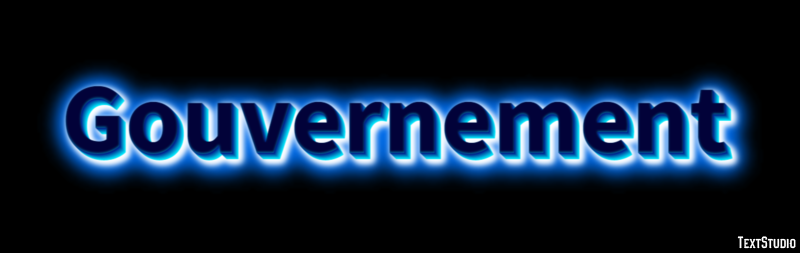 Gouvernement Efeito de texto