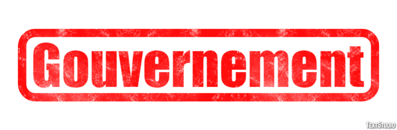 Gouvernement Efeito de texto