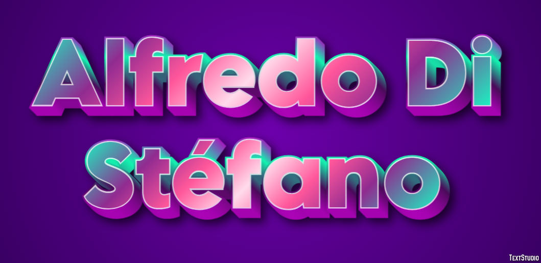 Alfredo Di Stéfano Efeito de texto