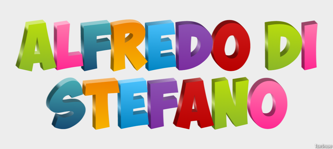 Alfredo Di Stéfano Efeito de texto