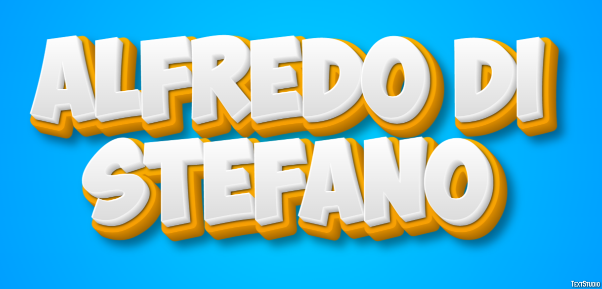 Alfredo Di Stéfano Efeito de texto