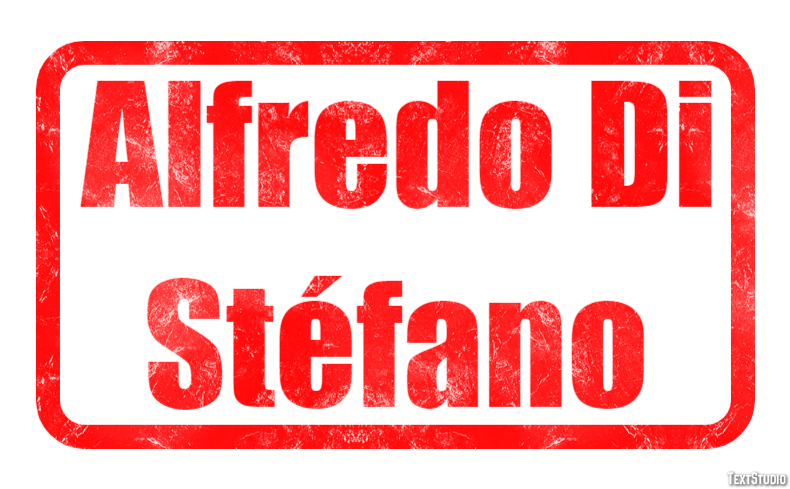 Alfredo Di Stéfano Efeito de texto