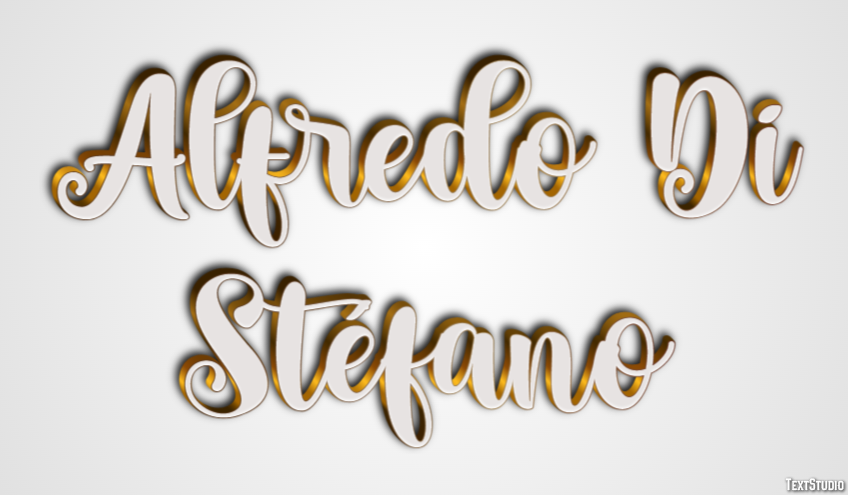 Alfredo Di Stéfano Efeito de texto