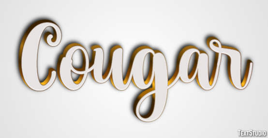 Cougar Efecto de Texto