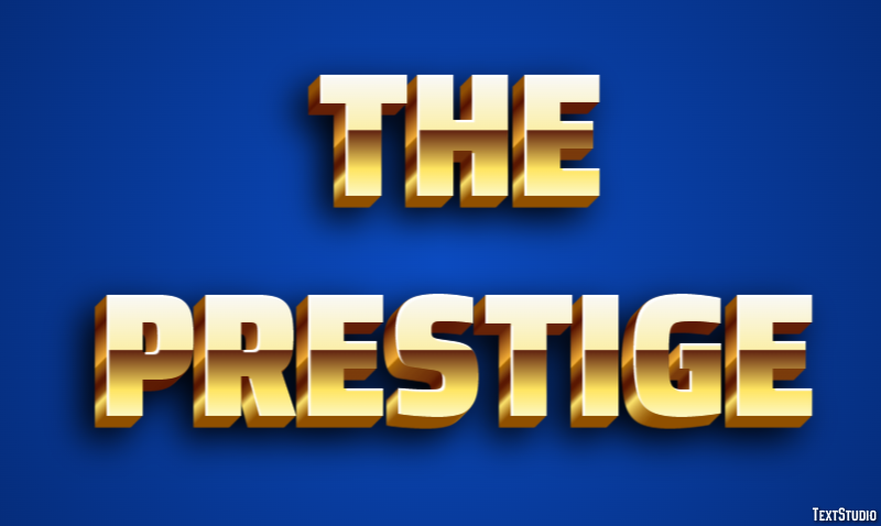 The Prestige Efekt tekstowy