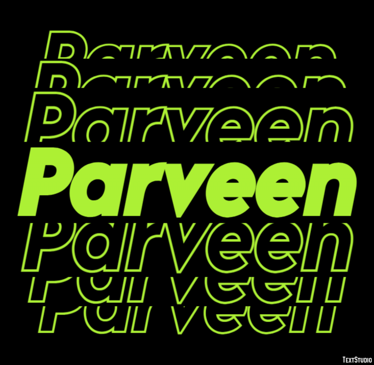 Parveen Text effect