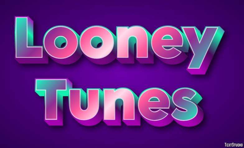 Looney Tunes Text effect